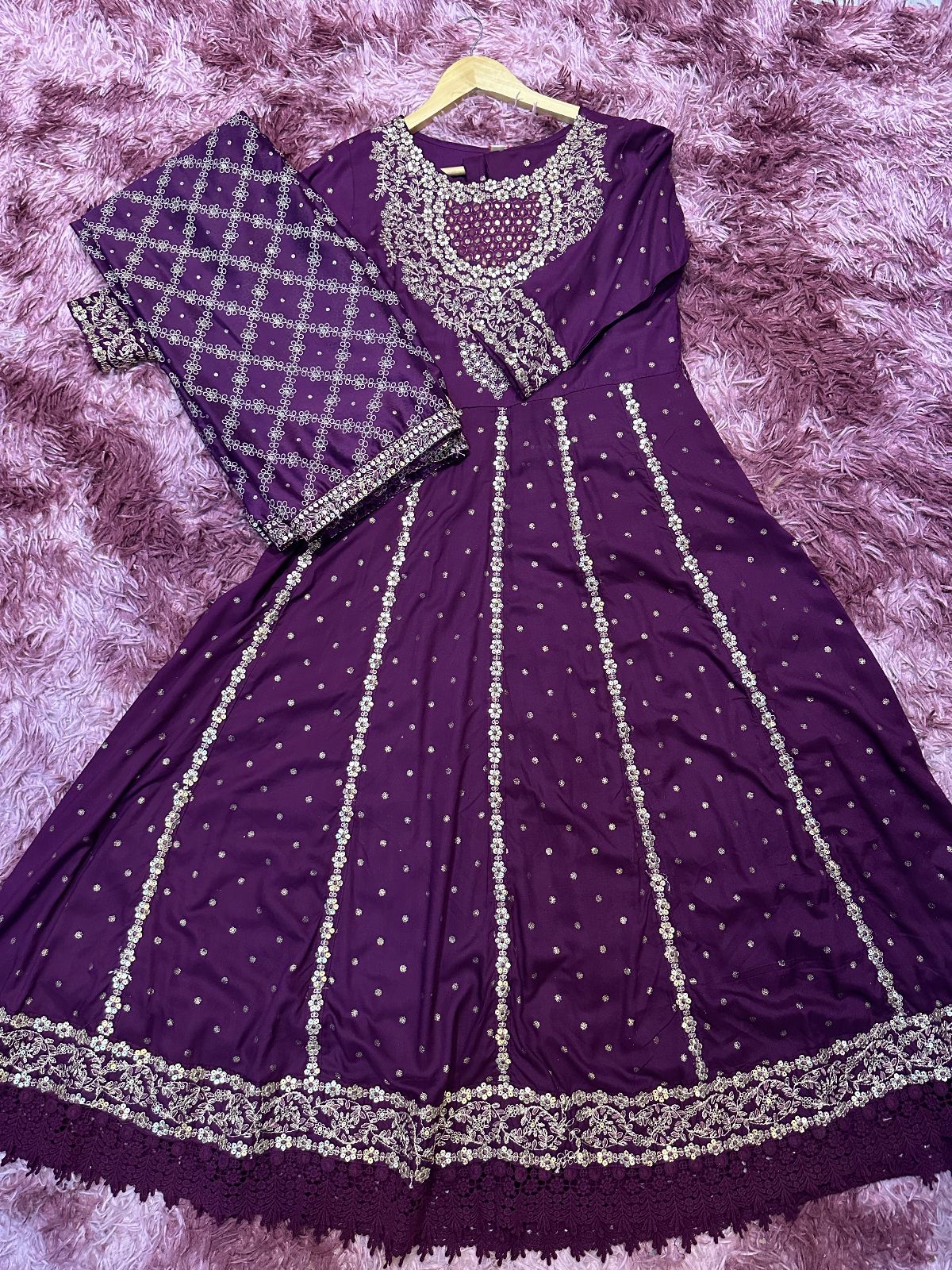 Party Purple Punjabi Suit