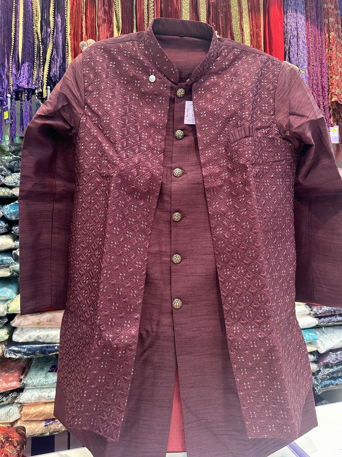 Grand Sherwani Burgundy