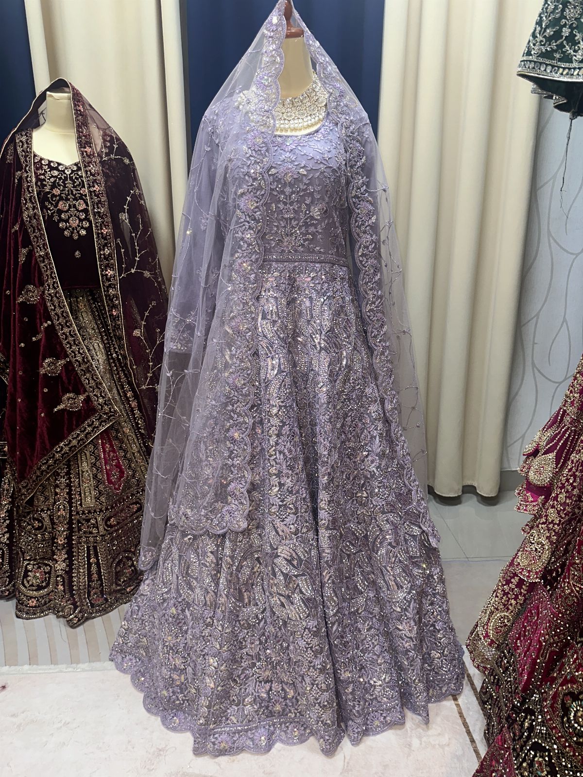 Grand Purple Lilac Lengha Dress