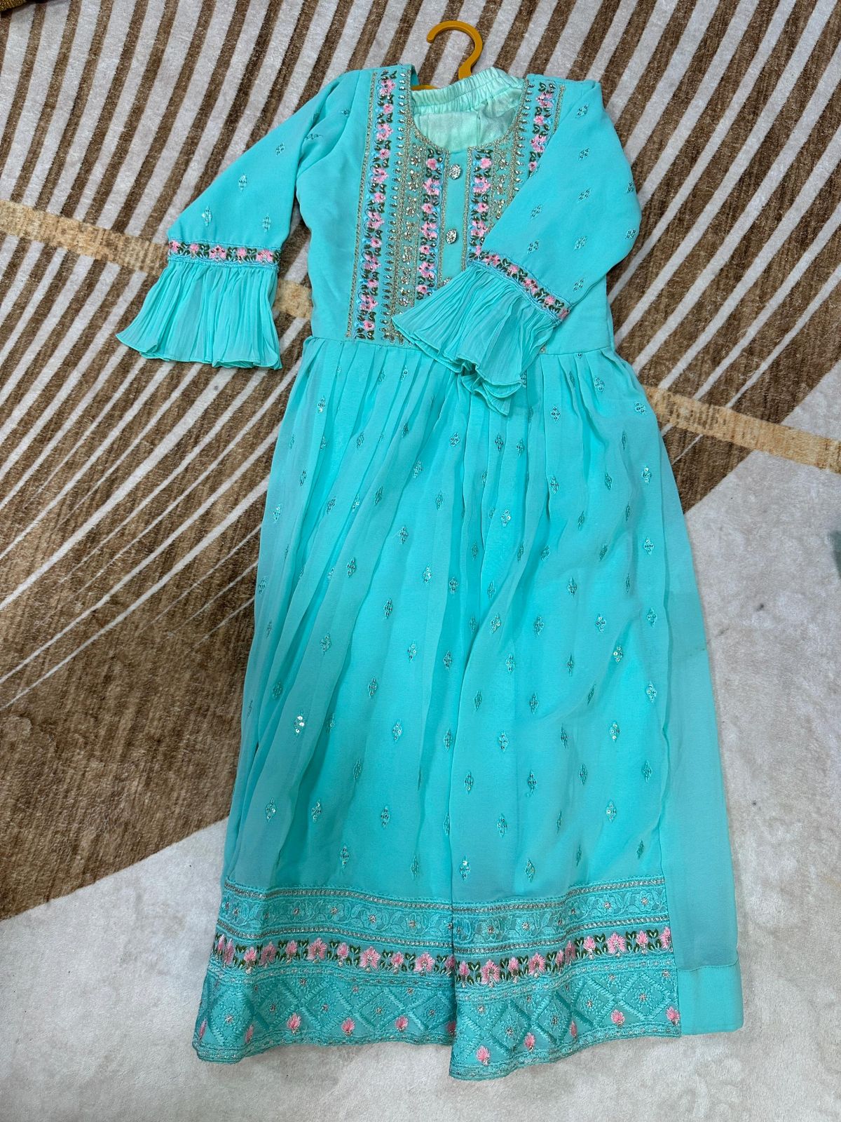 Kids Punjabi Suit Frozen Mint
