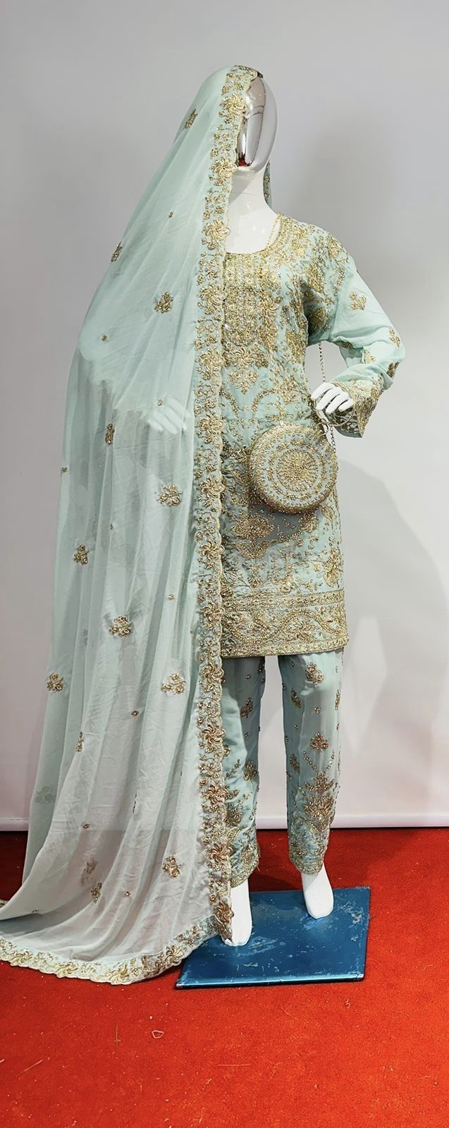 Punjabi Suit Icy Blue