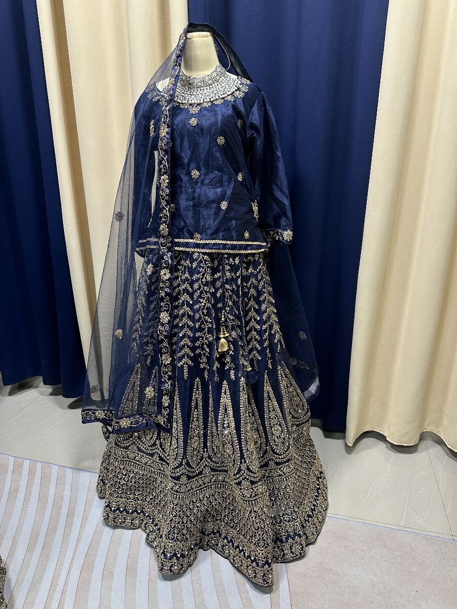 Party Dark Blue Lengha