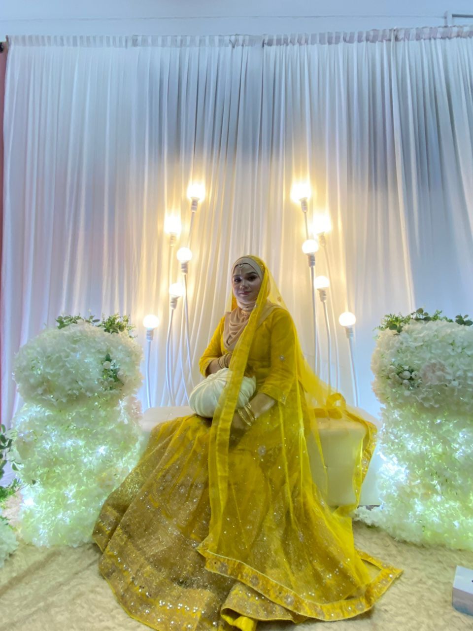 Party Sunflower Yellow Lengha