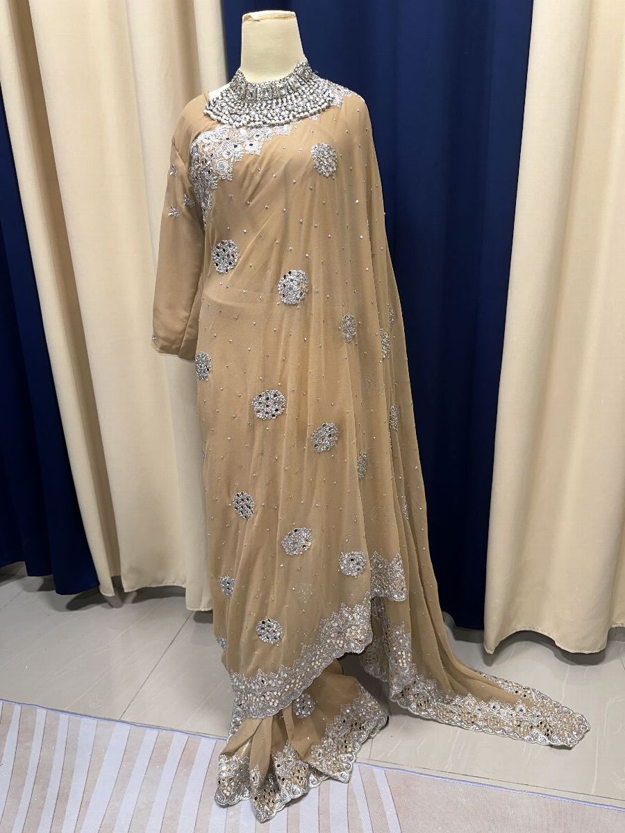 Grand Mirror Nude Saree