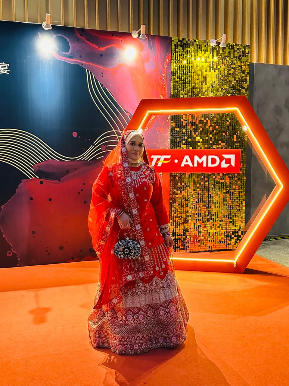 Grand Stones Red Chilli Lengha