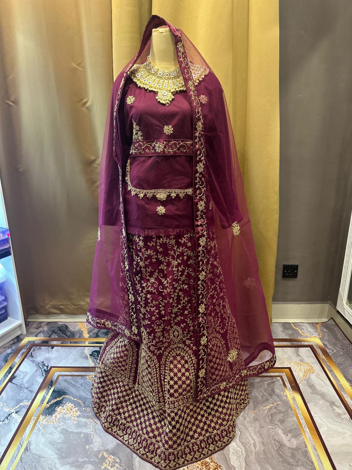Party Plum Purple Lengha
