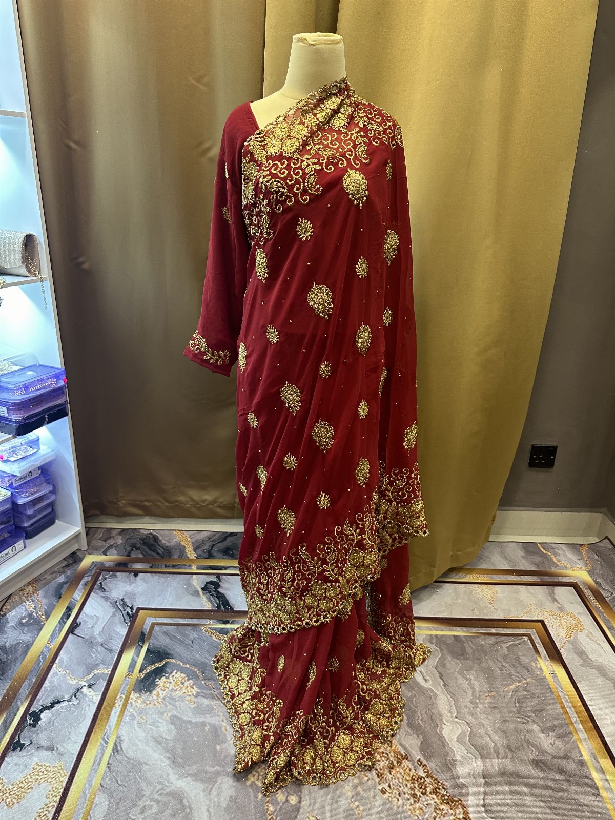 Party Red Chilli Saree