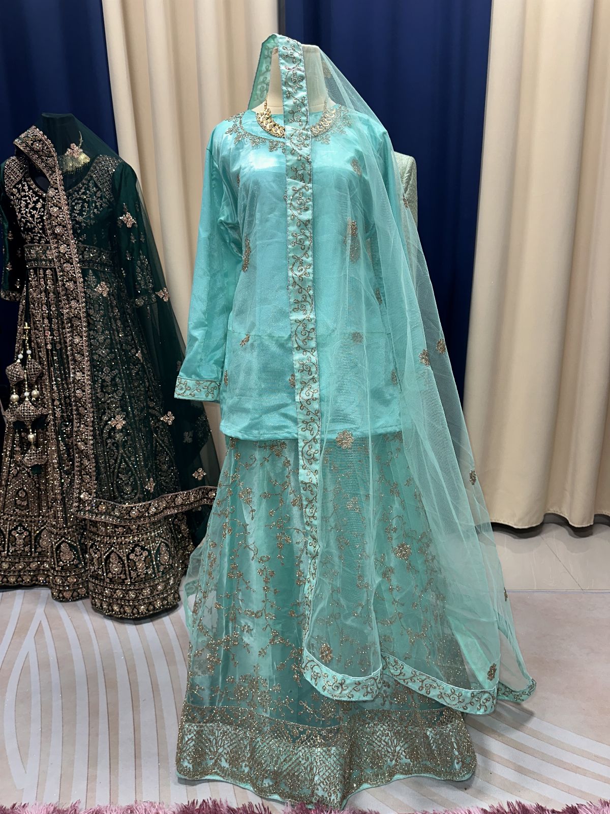 Party Mint Lengha