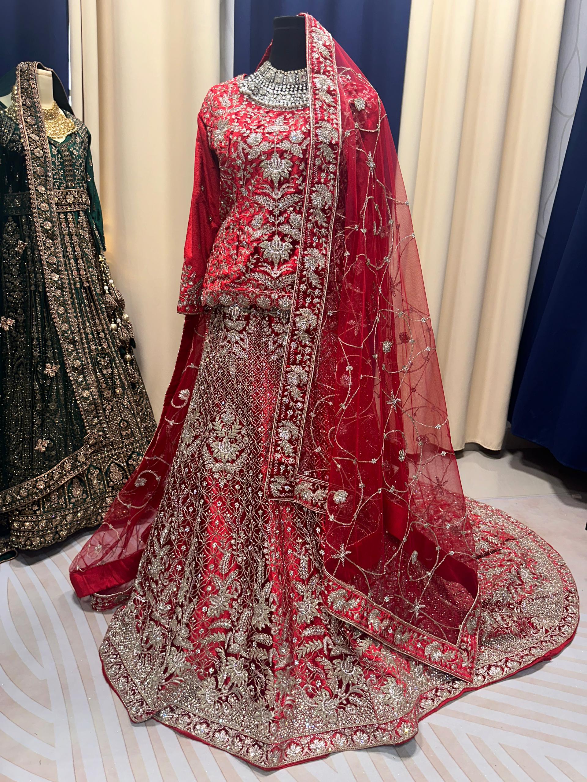 Grand Trailcut Red Chilli Long Lengha