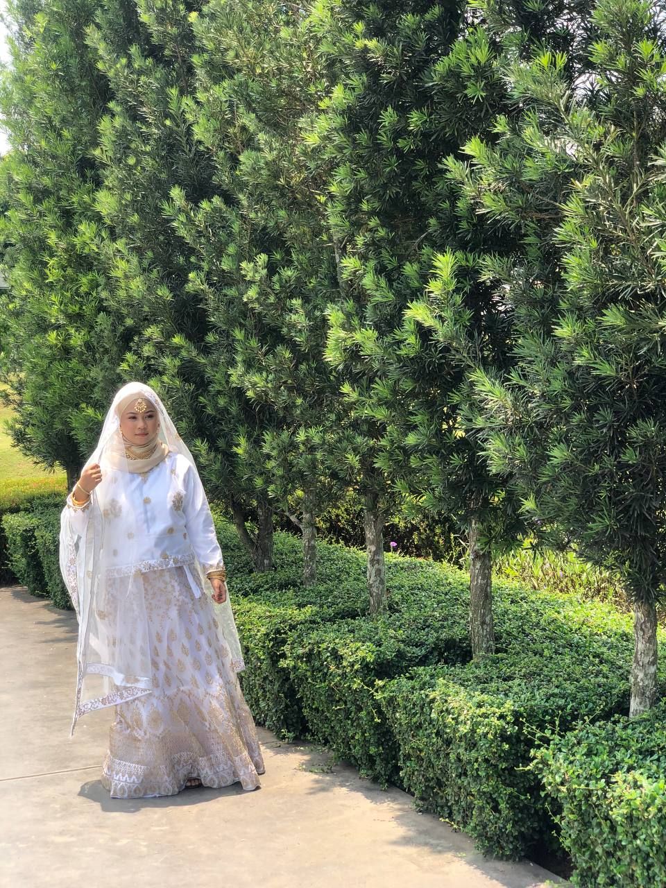 Party Off White Lengha