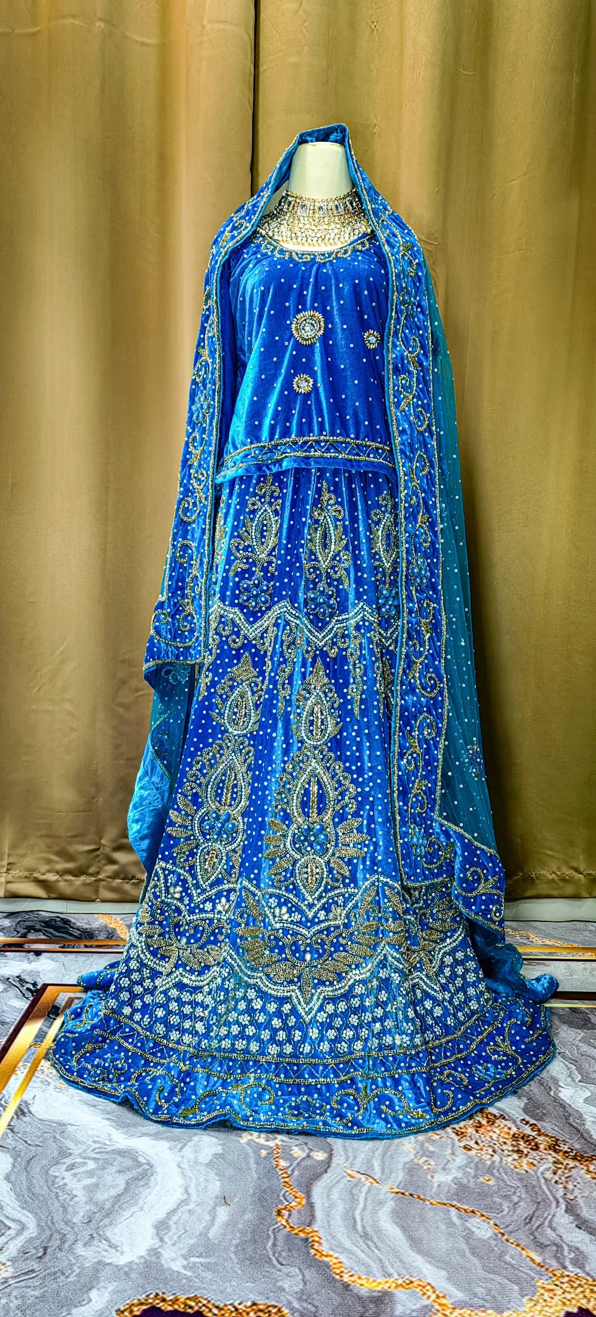 Party Jasmine Blue Lengha