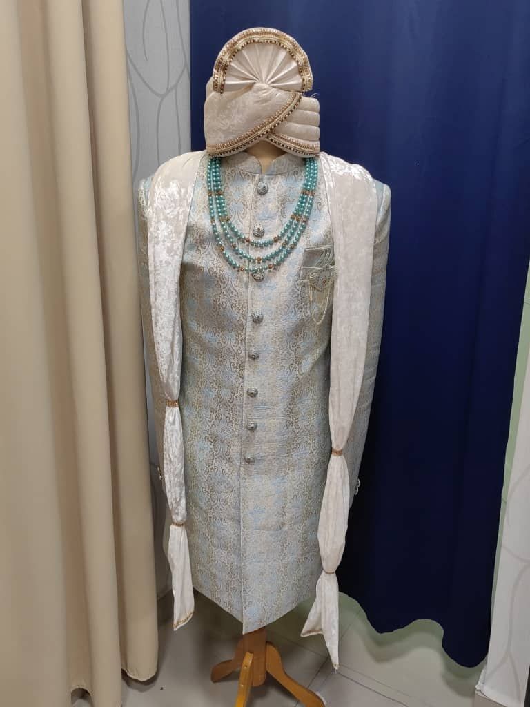 Grand Sherwani Baby Blue