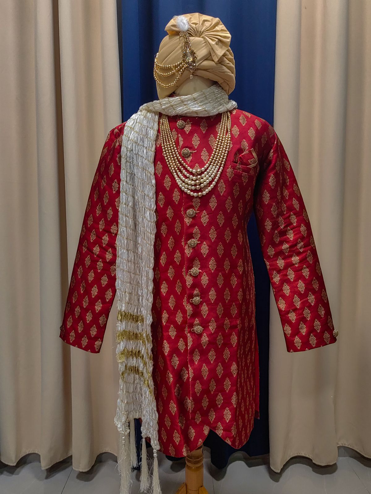 Grand Sherwani Red Chill