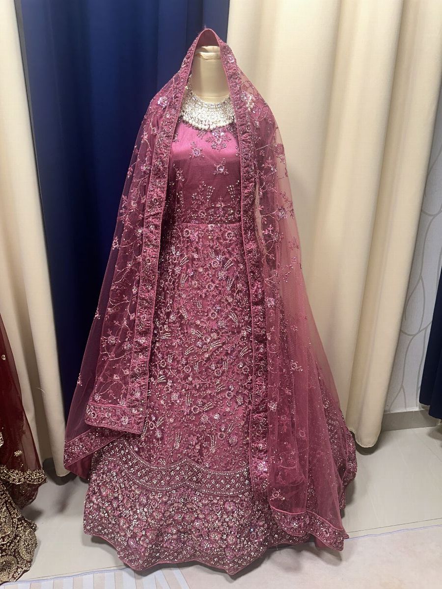 Grand Stones Pink Blossom Lengha Dress