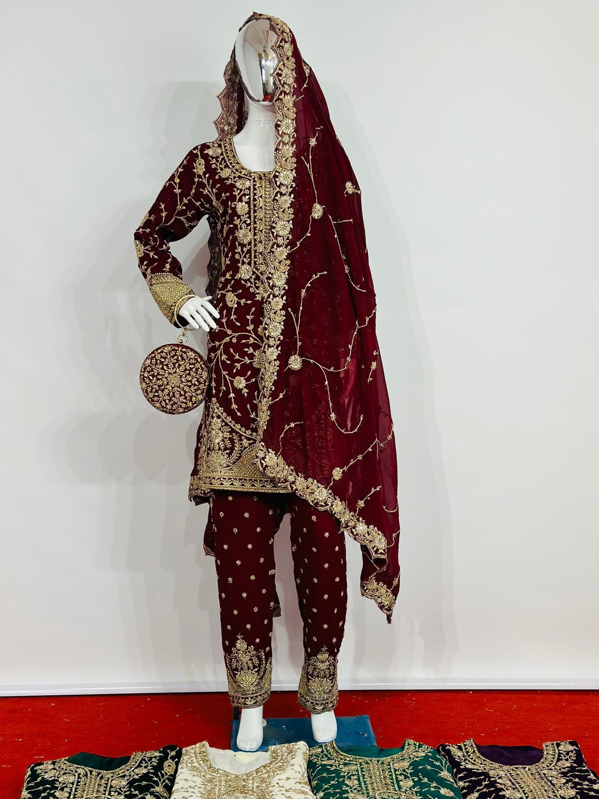 Party Maroon Punjabi