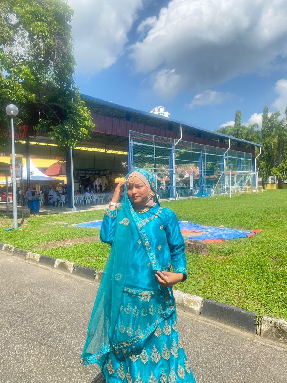 Party Turqoise Blue Lengha