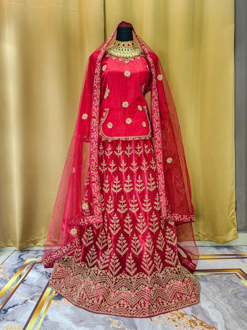 Party Red Chilli Lengha