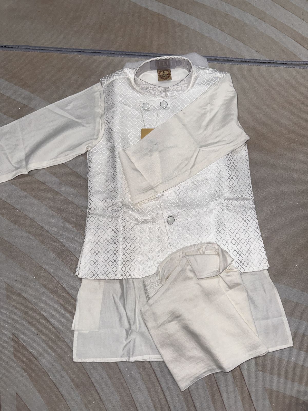 Kids Sherwani White